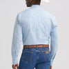 Wrangler Mens Western Snap Stripe Shirt Sky Blue - 112374876