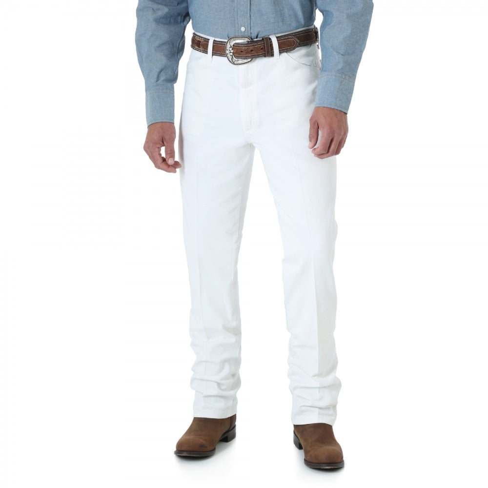 Wrangler Mens White Cowboy Cut Jeans