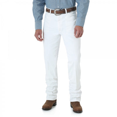 Wrangler Mens White Cowboy Cut Jeans