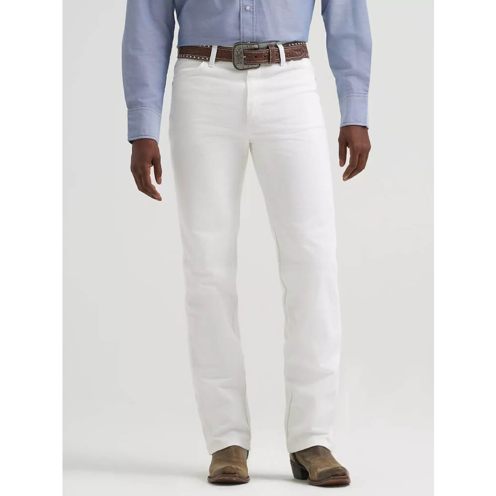 Wrangler Mens White Cowboy Cut Jeans White - 0936WHI