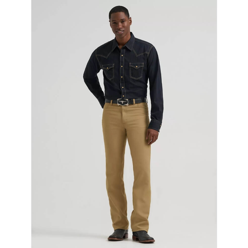 Wrangler Mens Wrancher Dress Jeans Kelp-Brown - 112382211