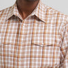 Wrangler Mens Wrinkle Resist Western Plaid Shirt - 112374892