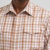 Wrangler Mens Wrinkle Resist Western Plaid Shirt - 112374892