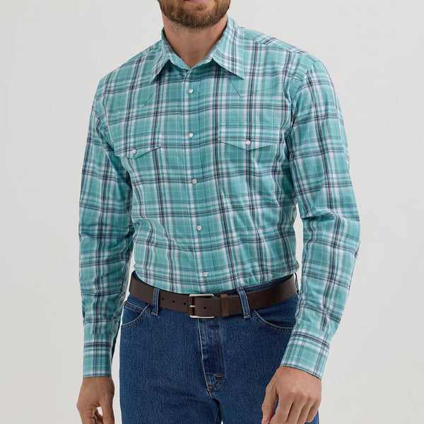 定価3.2万 AKM×Wrangler SNAP WESTERNチェックシャツS