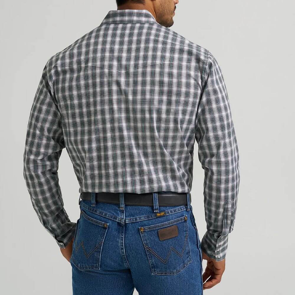 Wrangler Mens Wrinkle Resist Western Shirt