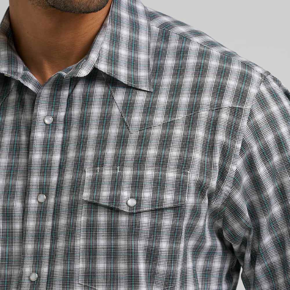 Wrangler Mens Wrinkle Resist Western Shirt