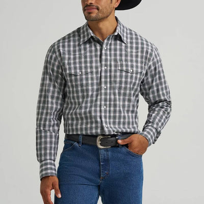 Wrangler Mens Wrinkle Resist Western Shirt