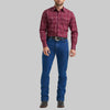 Wrangler Mens Wrinkle Resist Western Snap Plaid Shirt