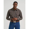 Wrangler Mens Wrinkle Resist Western Snap Plaid Shirt Weathered Teal - 112385341