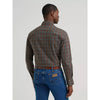 Wrangler Mens Wrinkle Resist Western Snap Plaid Shirt Weathered Teal - 112385341