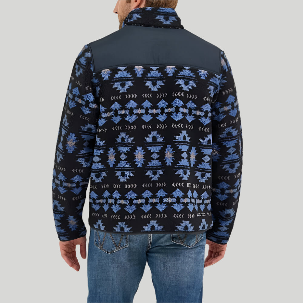 Wrangler Mens Zip Front Lightweight Jacket Federal Blue - 112368197