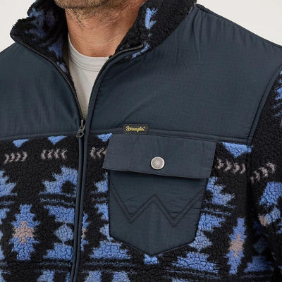 Wrangler Mens Zip Front Lightweight Jacket Federal Blue - 112368197