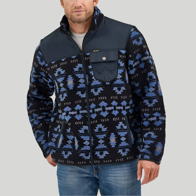 Wrangler Mens Zip Front Lightweight Jacket Federal Blue - 112368197