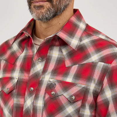Wrangler Mens Retro Sawtooth Western Snap Shirt - 112369521