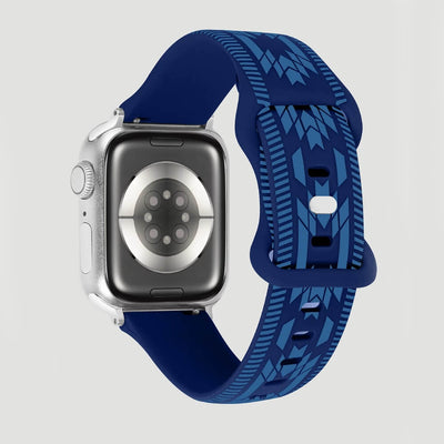 Wrangler Silcone Southwestern Universal Watchband Blue - LW/1014BLBLWR