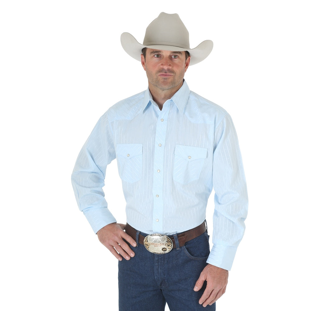 Wrangler Sport Western Snap Shirt - Blue - 75222BL