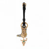 Wrangler Western Cowhide Cowboy Boot Bag Charm Black - WGC-1016BK