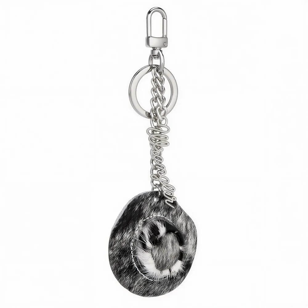 Wrangler Western Cowhide Cowboy Hat Bag Charm Black - WGC-1015BK