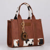 Wrangler Western Cowhide Cowboy Hat Bag Charm Brown - WGC-1015BR
