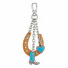 Wrangler Western Cowhide Horse Shoe Bag Charm  - WGC-1011HORSE
