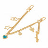 Wrangler Western Multi-Charm Bag Chain Light Gold - WGC-1019LTG