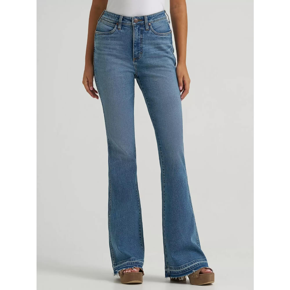 Wrangler Women Retro Bailey Raw Hem Flare Jeans