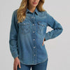 Wrangler Women Vintage-Fit Denim Western Shirt - 112373723