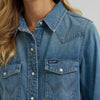 Wrangler Women Vintage-Fit Denim Western Shirt - 112373723