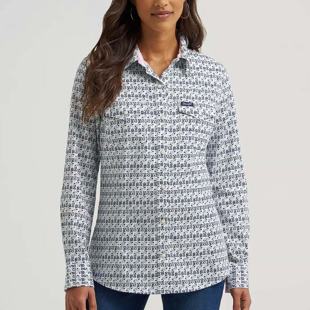 Wrangler Womens All Occasion Western Snap Shirt