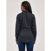 Wrangler Womens All Occasion Western Snap Shirt Horseshoe Black