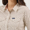 Wrangler Womens All Occasion Western Snap Shirt Mosaic (off white) - 112371899