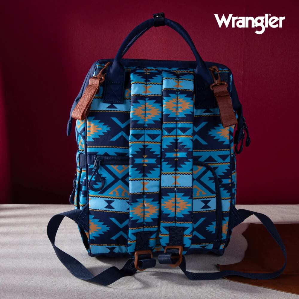 Wrangler Womens Allover Dual Sided Backpack Navy - WG2204-9110-NY