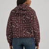 Wrangler Womens Allover Western Cinched Hoodie