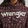 Wrangler Womens Allover Western Cinched Hoodie