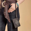 Wrangler Womens Aztec Card Case Wallet Black - WG333-W0055BK
