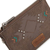 Wrangler Womens Aztec Card Case Wallet Coffee - WG333-W0055CF