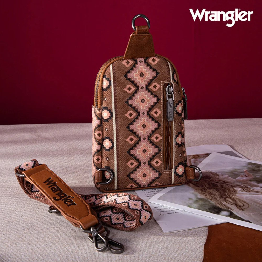 Wrangler Womens Aztec Crossbody Sling Bag