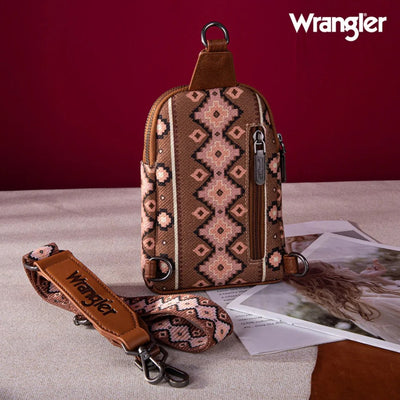 Wrangler Womens Aztec Crossbody Sling Bag