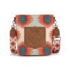 Wrangler Womens Aztec Distressed Print Dual Sided Print Crossbody - WG221-8360BDY