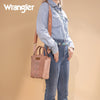 Wrangler Womens Aztec Embroidered Floral Embossed Tote/Crossbody - WG211-8014DPK