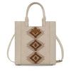 Wrangler Womens Aztec Embroidered Tote Bag/Crossbody Beige - WG218-8900BG