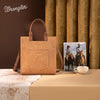 Wrangler Womens Aztec Embroidered Tote Bag/Crossbody Brown - WG218-8900BR