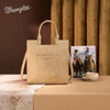 Wrangler Womens Aztec Embroidered Tote Bag/Crossbody Tan - WG218-8900TN