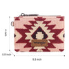 Wrangler Womens Aztec Print Card Wallet Dark Pink - WG226-W069DPK