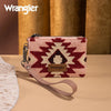 Wrangler Womens Aztec Print Card Wallet Dark Pink - WG226-W069DPK