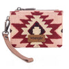 Wrangler Womens Aztec Print Card Wallet Dark Pink - WG226-W069DPK