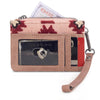 Wrangler Womens Aztec Print Card Wallet Dark Pink - WG226-W069DPK
