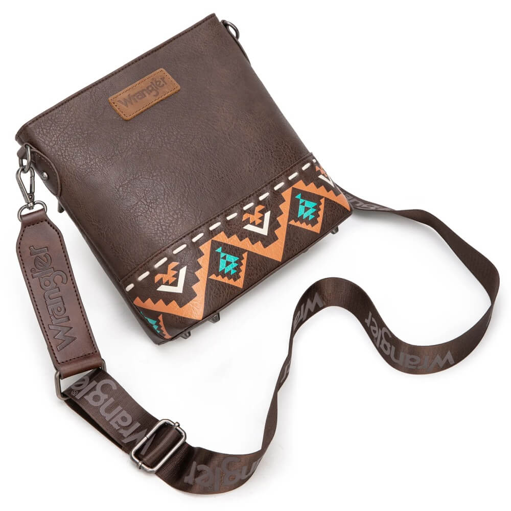 Wrangler Womens Aztec Print Crossbody Bag