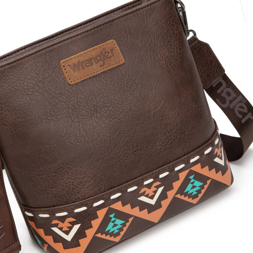 Wrangler Womens Aztec Print Crossbody Bag