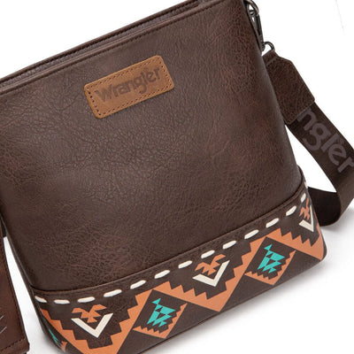 Wrangler Womens Aztec Print Crossbody Bag